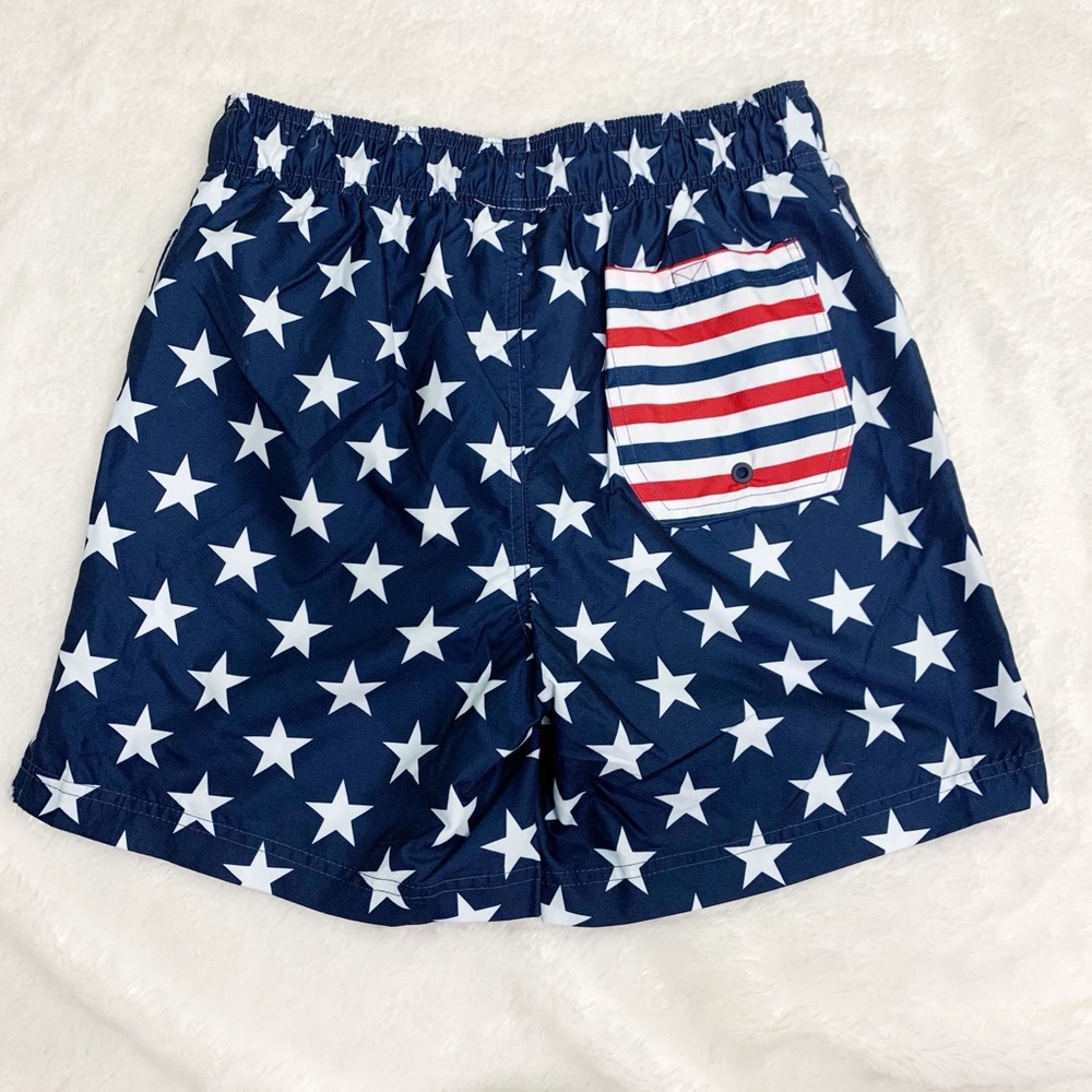 Jake Austin Navy & White Stars Swim Trunks